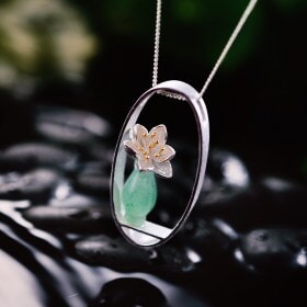 Designer-925-Silver-Vase-flower-pendant-necklace (8)